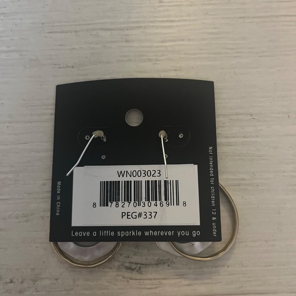 Whispers Silver & Gold Dangle Earrings - Picture 3 of 4